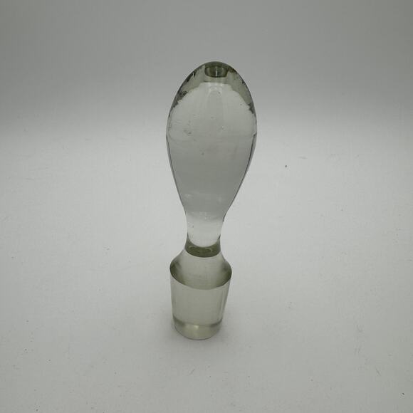 Vintage Clear Decanter Wine Stopper Glass 5" - Picture 3 of 7